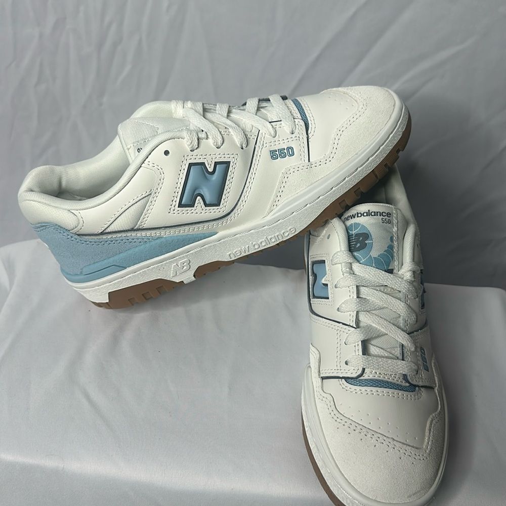 Brand New New Balance 550 White Blue Gsb550fc Gs 65